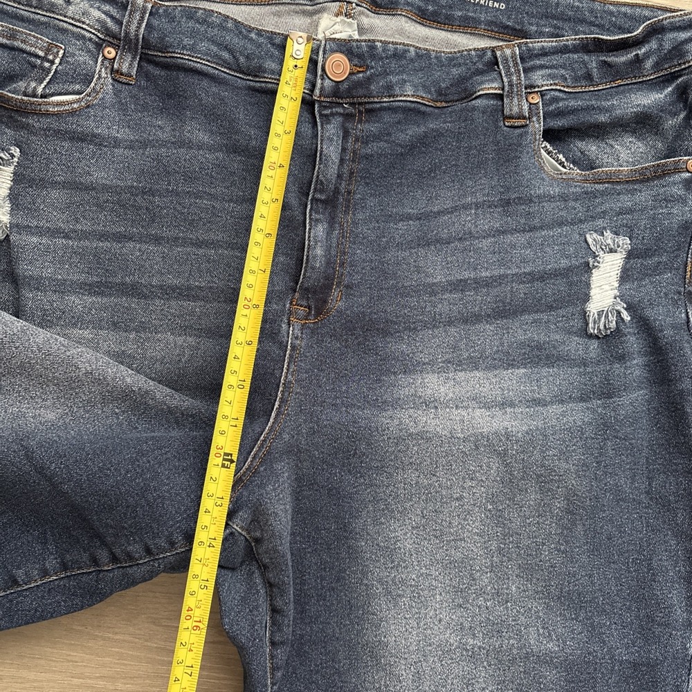 Molly & Isadora Girlfriend High Rise Jeans Womens Plus size 26W Distressed - Picture 8 of 13